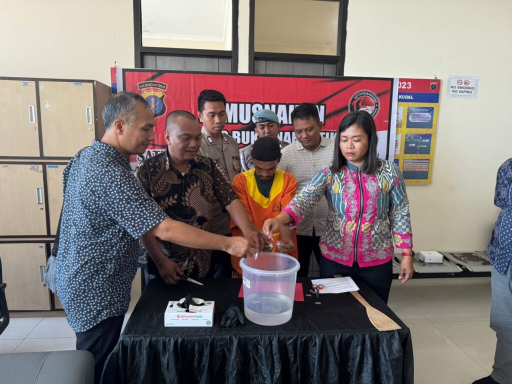 Polresta Balikpapan Musnahkan 4,18 Gram Sabu, Disaksikan Tersangka dan Instansi Terkait