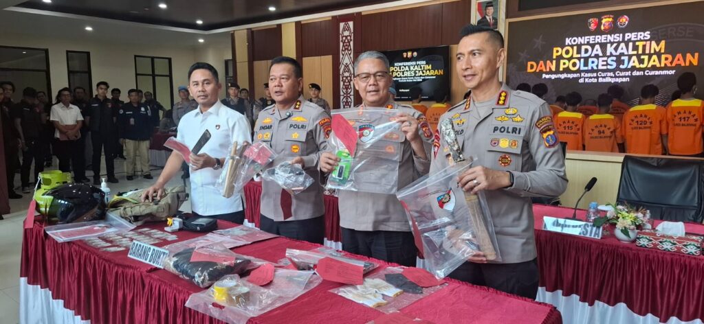 Polda Kaltim Ungkap 63 Kasus Kejahatan Jalanan dalam Sebulan, 78 Tersangka Diamankan
